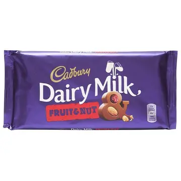 Cadbury Dairy Milk Fruit & Nut Pricing pack