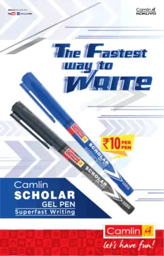 Camlin Scholar Gel Pen Blue pack
