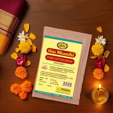 Om Shanthti Pure Cotton Wicks pack