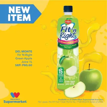 Del Monte Green Apple Drink pack