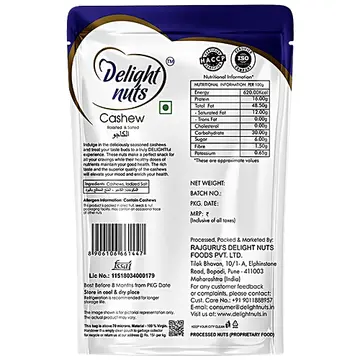 Delight Nuts Roasted Salted Cashew pack