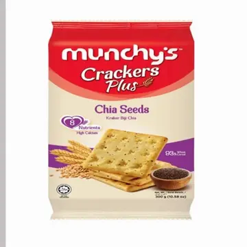 Munchys Crackers Plus Chia Seeds pack