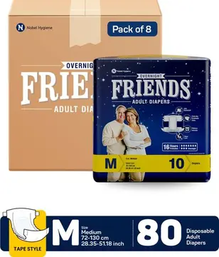 Friends Adult Diaper Overnight Medium 8C pack