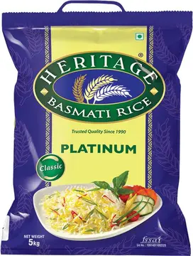 Heritage Platinum Basmati Carton pack