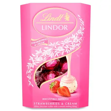 Lindt Lindor Smooth Melting Straw Cream Choco Cornet pack