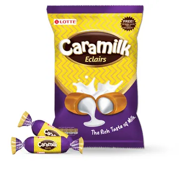Lotte Caramilk Eclairs Re1 110P 24P pack