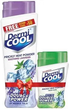 Dermicool Pricly Heat Powder Lavender pack